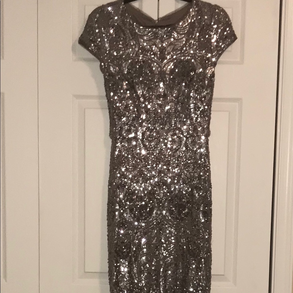 Betsy & Adam Sequin Gown